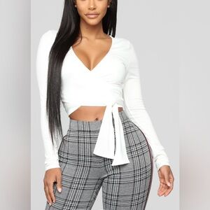 White Wrap Top
